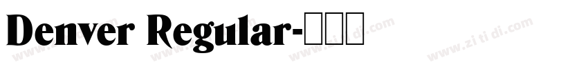 Denver Regular字体转换